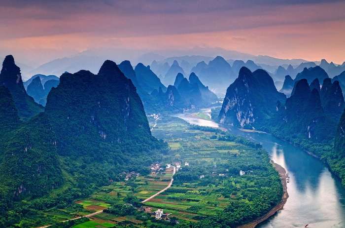 Живописные пейзажи долины реки Ли (Китай)
