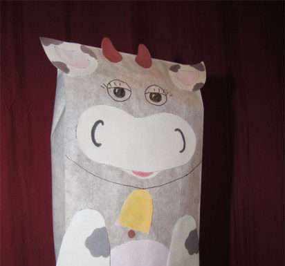 Дитяча виріб Корова + шаблон