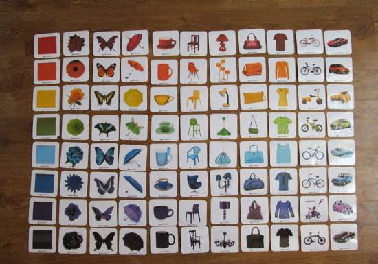 Картки для дітей Кольори і предмети