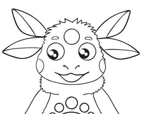 Розмальовки Лунтік, Мила, Пчеленок і метелик Еліна