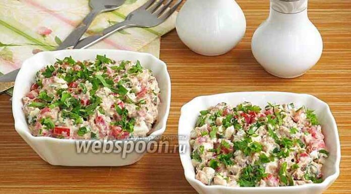 Закусочний салат з консервованої риби