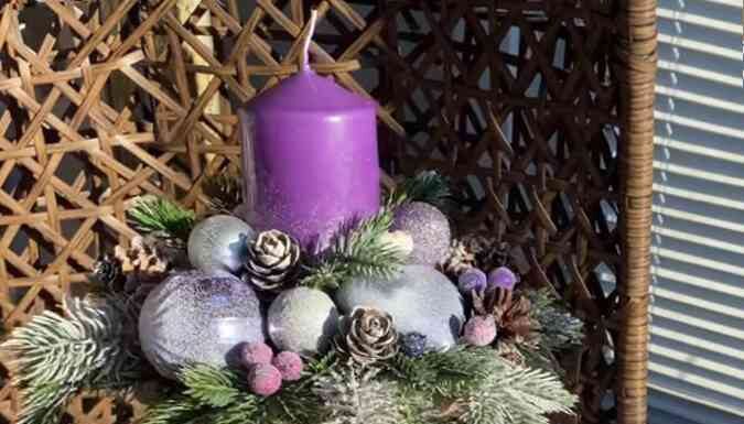 Новорічний декор зі свічкою своїми руками. Майстер-клас