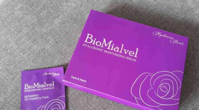 Biomialvel зволожуюча сироватка і тканинна маска для обличчя і шиї 3d-modelling mask